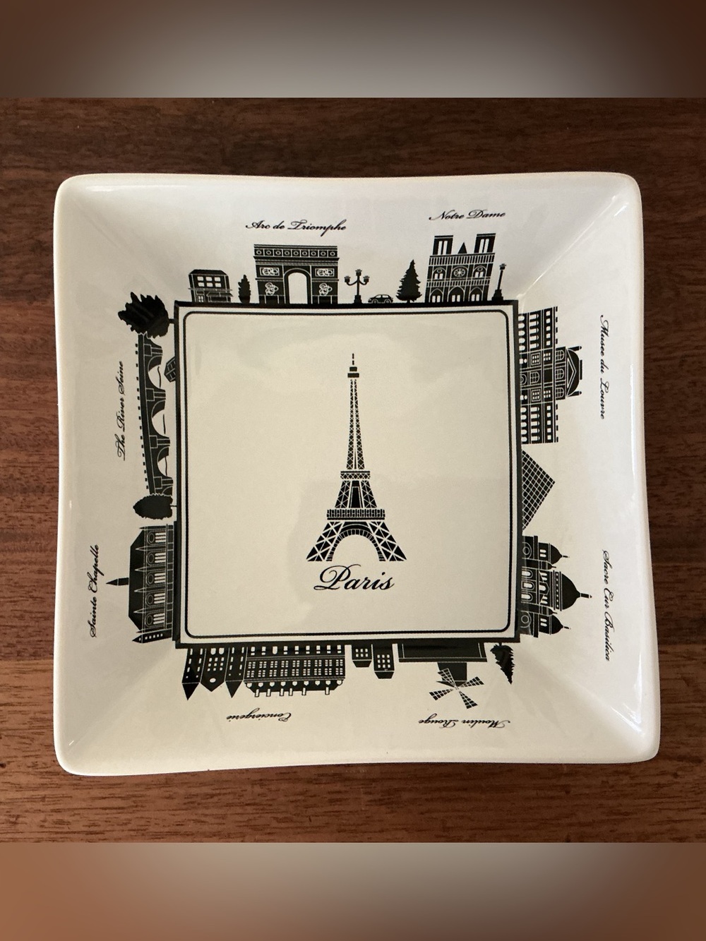 222 Fifth City Block Paris Eiffel Tower Square Bowl